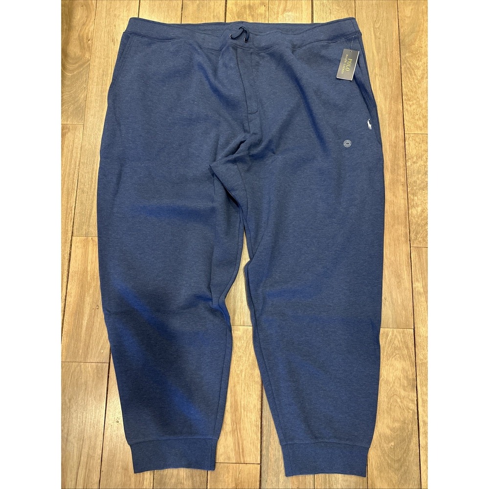 Polo Ralph Lauren Blue Heather Double Knit Logo Jogger Pants Men's 3XB